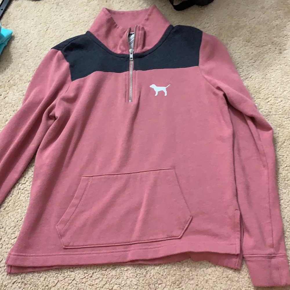 !!!!PINK VICTORIA SECRET 1/4 ZIP!!!!